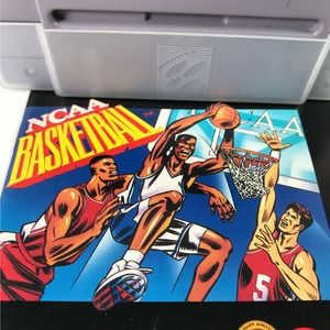 NCAA Basketball (Super Nintendo, 1992) SNES nearly mint cart & manual